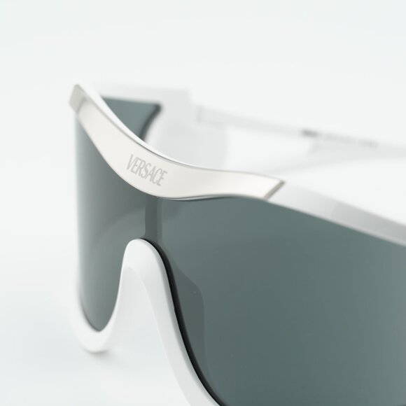 Versace VE4475 314/87 Sunglasses White Shield Frame, Dark Grey Lenses main image 7